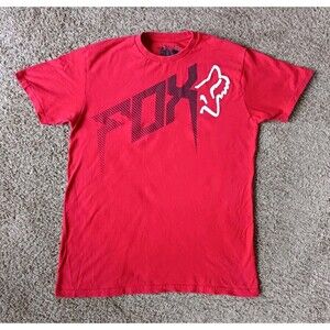 Fox Racing T-Shirt Men's Medium Graphic Print Red Short Sleeve